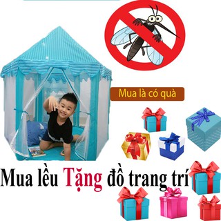 Lều ngủ công chúa cho bé màu xanh đồ chơi cho bé gái cực đẹp