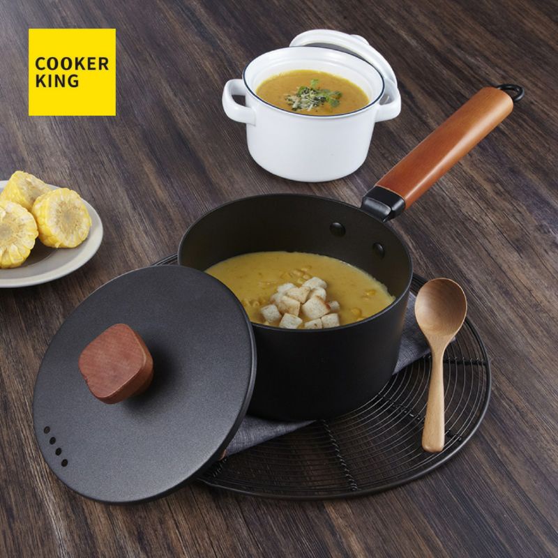 Quánh Thép Carbon Thấm Nitơ Chống Dính Cooker King Fine Iron 16cm Không Tráng Phủ Chống Dính Tự Nhiên