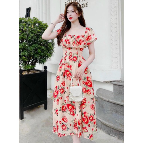 🩸Đầm Voan Tơ Hoa Thiết Kế Siêu dễ thương size S,M,L,Xl