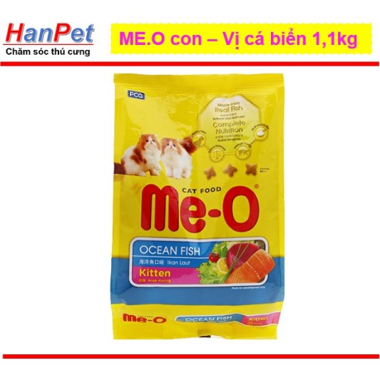 Thức ăn dạng hạt mèo con - ME-O kitten vị cá biển (LADIEP 204c) (gói 1,1kg)