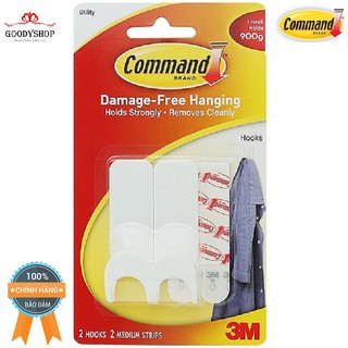 Móc dán tường tròn 900gr vỉ 2 cái Command 3M 17401