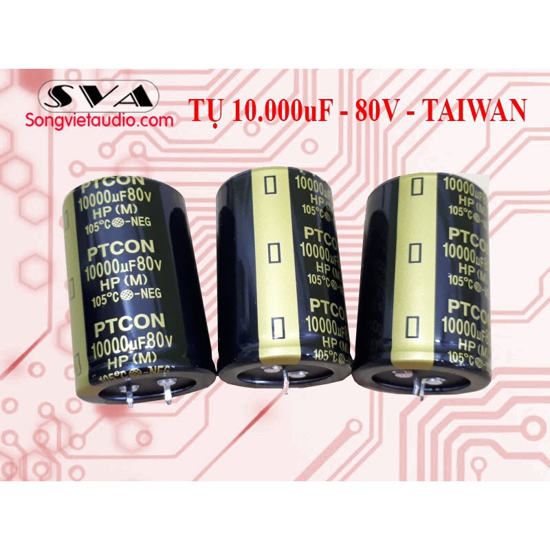 Tụ 80v 10000mf taiwan mới 35x70 htcon