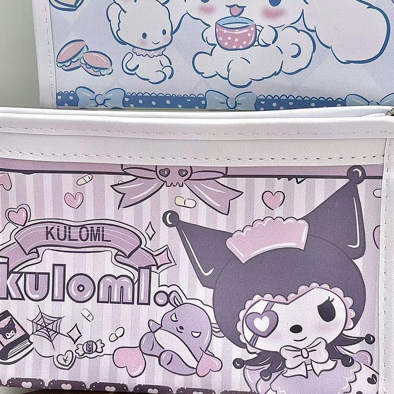 Túi Đựng Bút Chì Sức Chứa Lớn Họa Tiết Hoạt Hình Sanrio Cinnamon Dog Kuromi