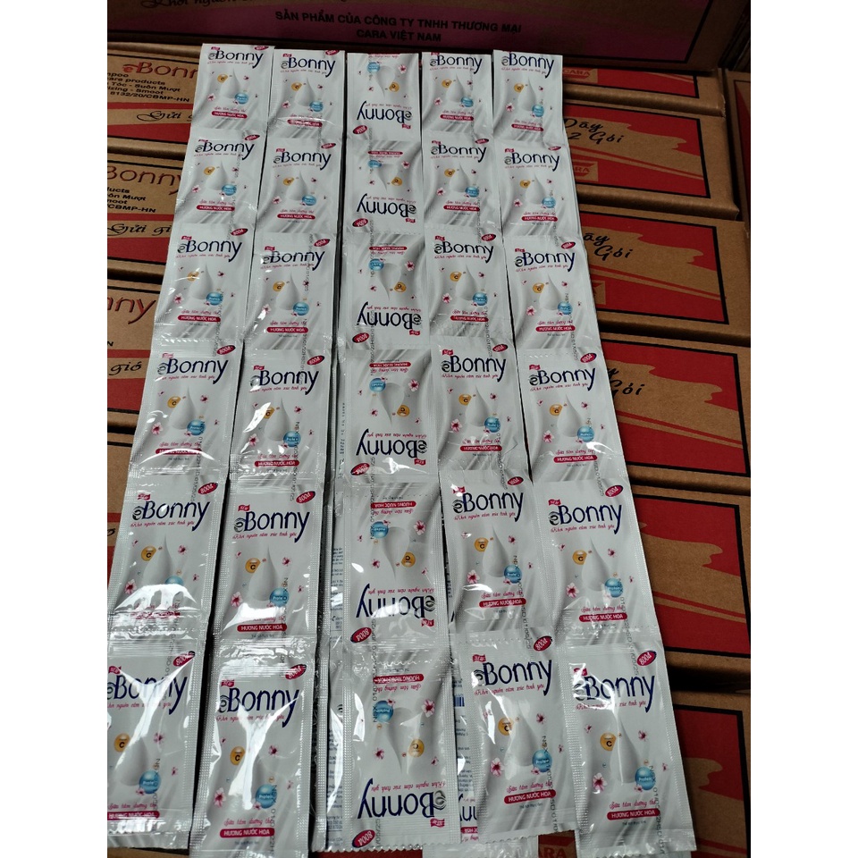 Sữa tắm nước hoa thơm lâu BONNY, sữa tắm gói dưỡng ẩm và làm sạch da dùng trong khách sạn combo 100 gói rời hàng lỗi nhỏ