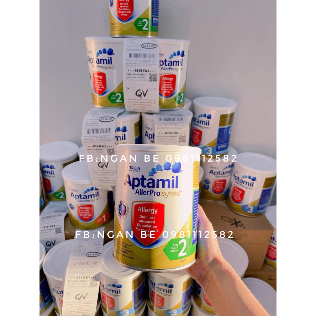 Sữa dị ứng Aptamil Allerpro Syneo 900g sẵn đủ số 1,2,3 date 2025. Hàng air✈️đủ bill