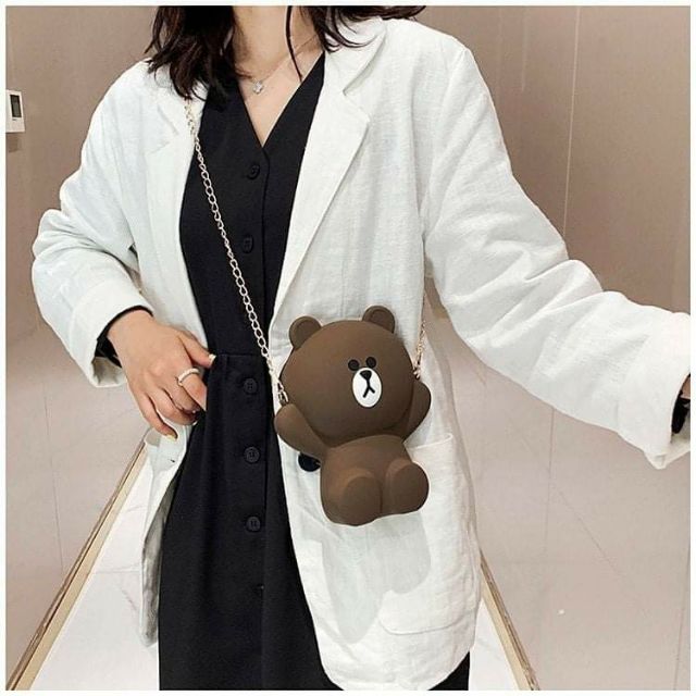 [ĐỦ MÀU] ♥️Túi Gấu Silicon Siêu Dễ Thương Kèm 2 Dây♥️ | BigBuy360 - bigbuy360.vn