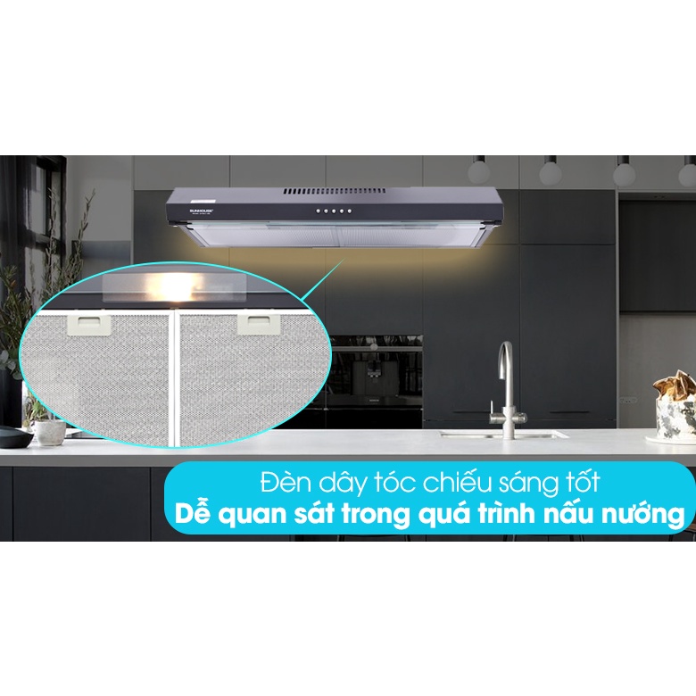 Máy hút mùi vỏ sơn Sunhouse SHB6118B