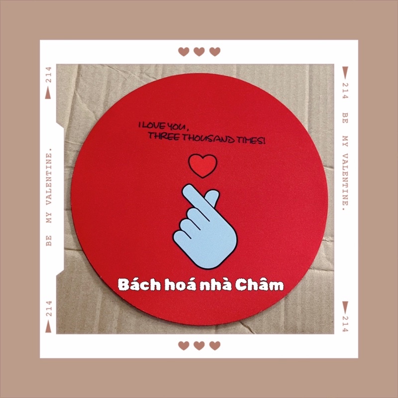 Tấm lót chuột tròn nhiều hoạ tiết xinh xắn 20 cm