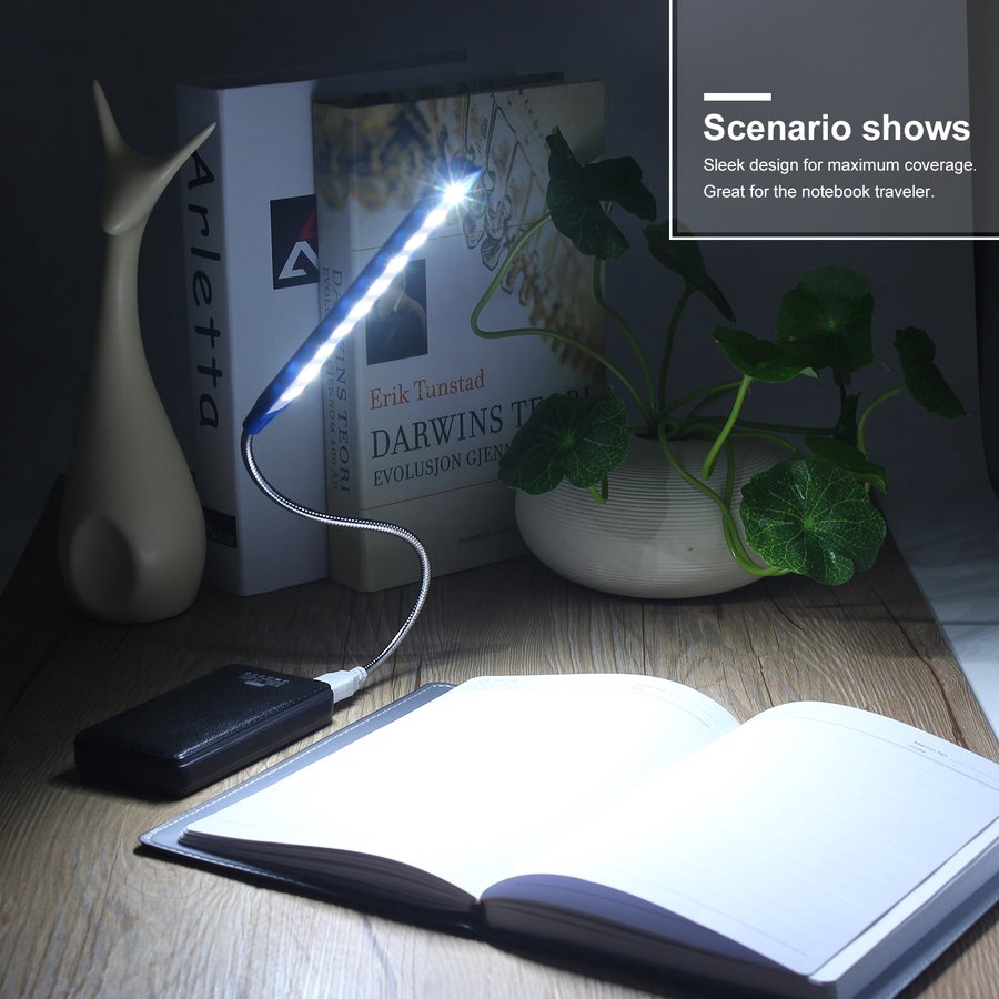 Mini Flexible 10 LED USB Portable Lamp Light for Laptop Notebook Desktop PC