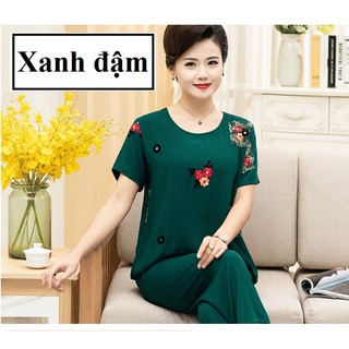 BỘ QUẦN ÁO xinh MẶC NHÀ TRUNG NIÊN (thuy tien)