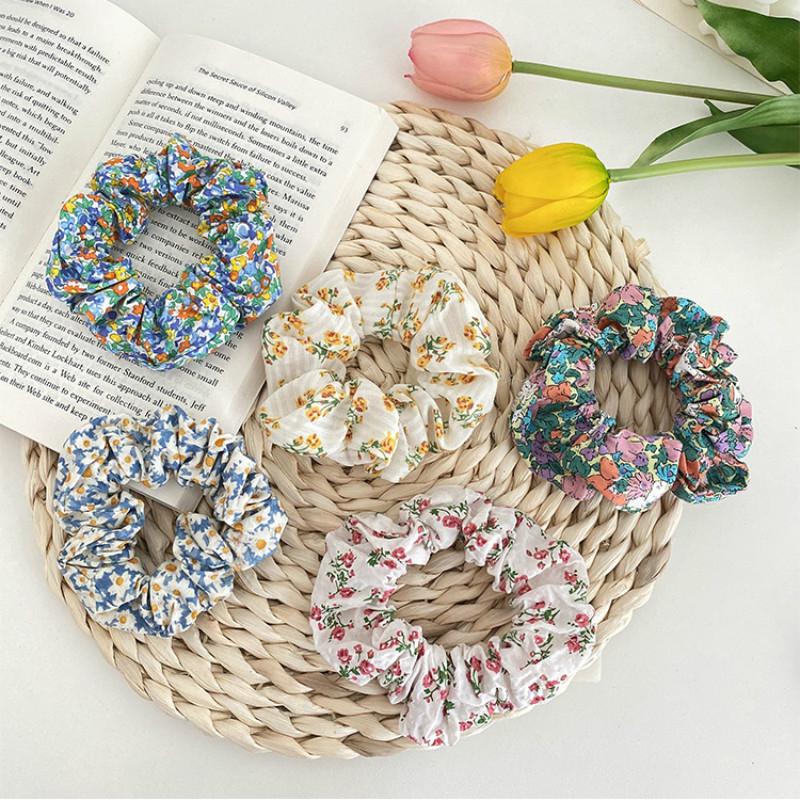 Dây Buộc Tóc Hình Bông Hoa Nhiều Màu Sắc