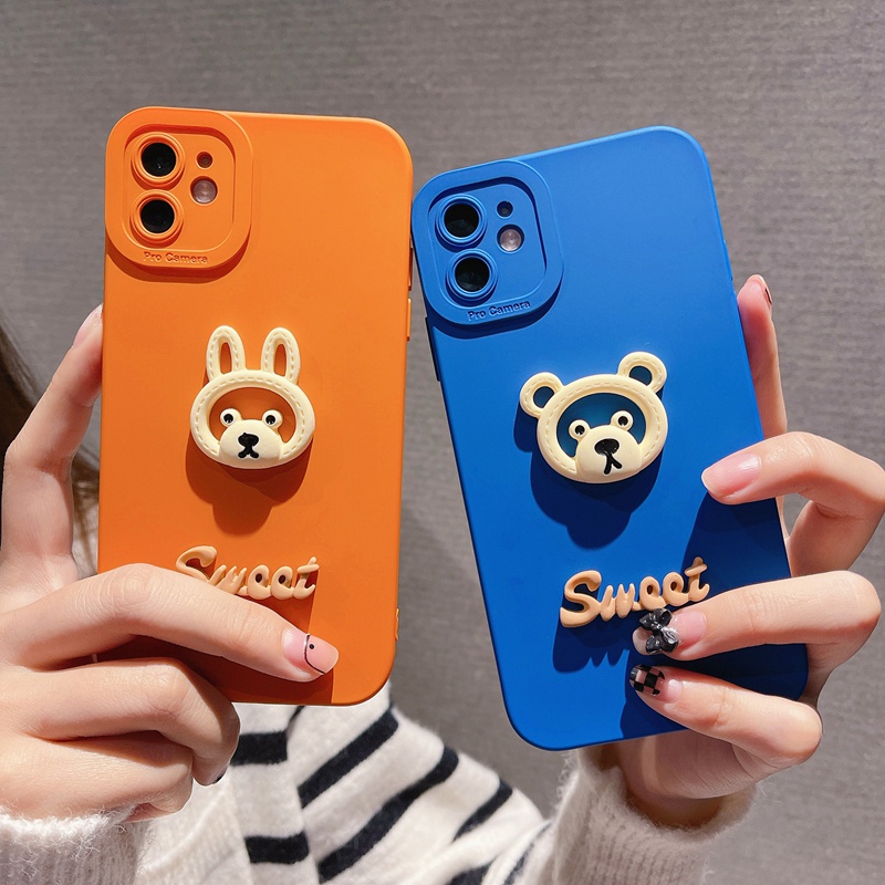 Ốp Điện Thoại Tpu In Hình Mắt Gấu Thiên Thần Ngọt Ngào Cho iPhone 13 Pro Max 12 Pro Max 11 X Xr Xs Max Xr 8 7 Plus