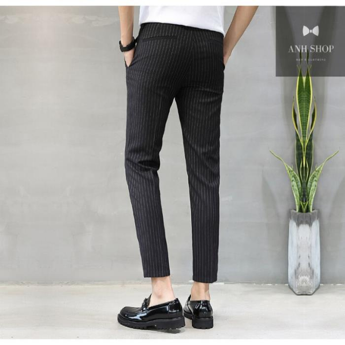 Quần tây nam kẻ sọc Hàn Quốc, Quần kẻ sọc trẻ trung năng động phối siêu đẹp với sơ mi và giày da, giày lười... | BigBuy360 - bigbuy360.vn