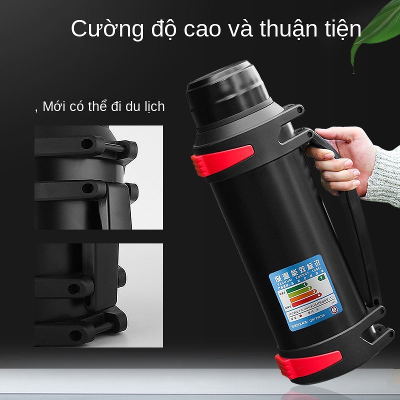 Inox 304 siêu cách nhiệt công suất lớn Nồi nam và nữ di động ngoài trời phích nước ô tô bình giữ nhiệt gia đình