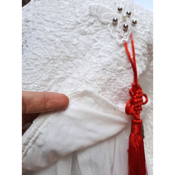 VÁY HANBOK GẤM NỔI TRẮNG CHO BÉ 1 ĐẾN 6 TUỔI