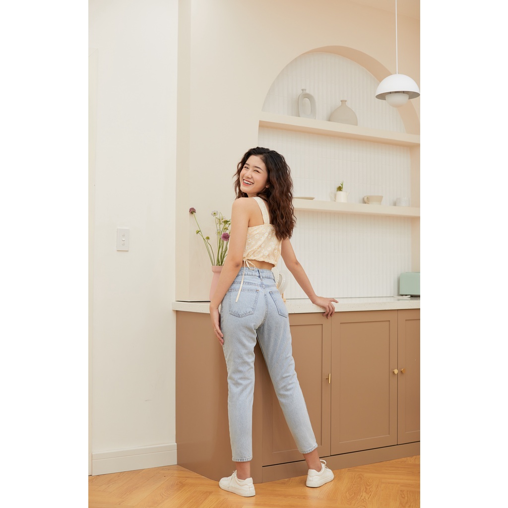 Quần Jeans nữ lưng cao Màu Xanh Sáng LDM-101