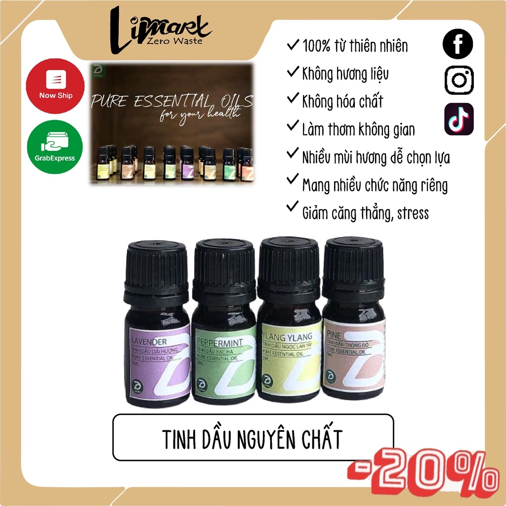 Tinh Dầu Nguyên Chất 5ml Limart