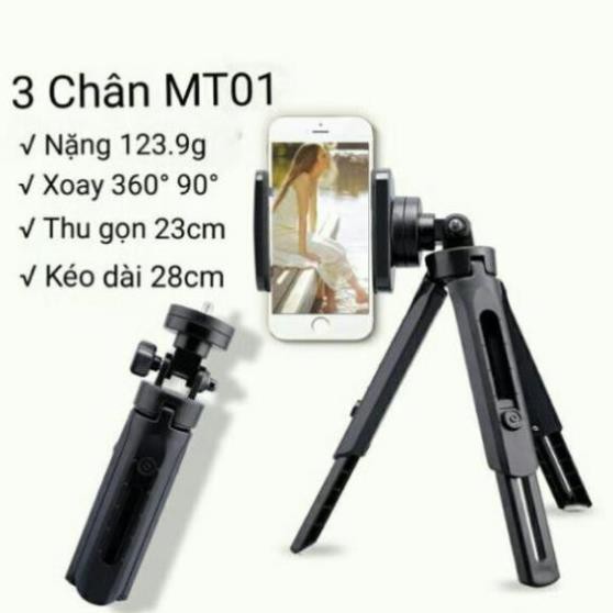 [FREESHIP] Gậy Chụp Hình 3 Chân Tripod Support MT01, Giá Đỡ Máy Ảnh Gậy Selfie