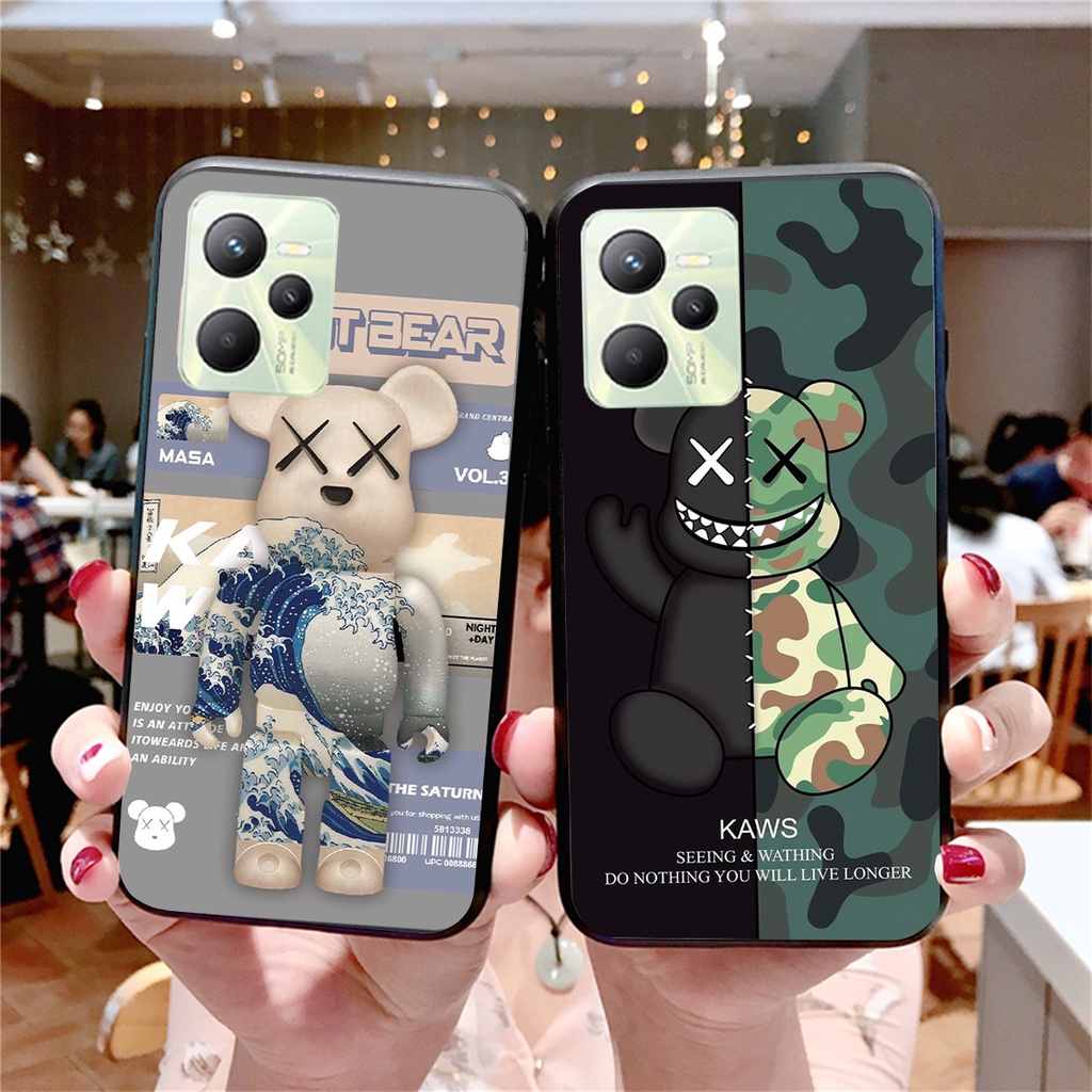 Ốp lưng Oppo A76 - Oppo A36 - Realme C35 bearbrick kaws cực đẹp siêu chất
