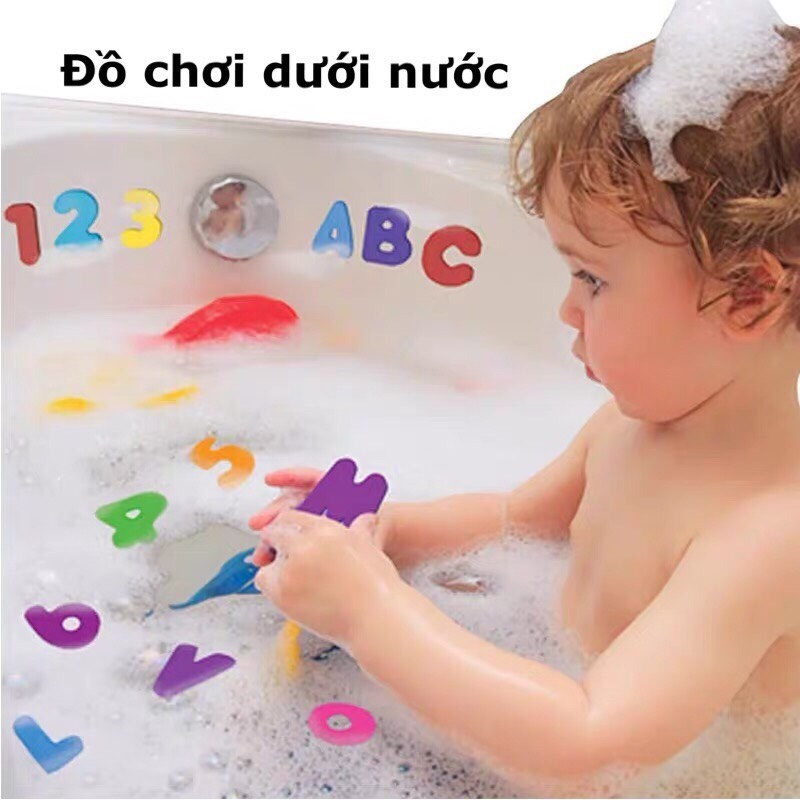 Đồ chơi nhà tắm trẻ em - Bộ chữ cái tiếng Anh và số đếm thông minh bằng xốp - DOZKIDZ