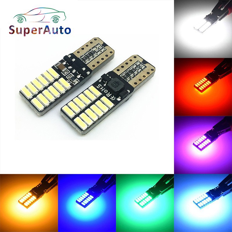 Set 2 Bóng Đèn Led T10 194 W5W 24-smd 4014 Cho Xe Hơi