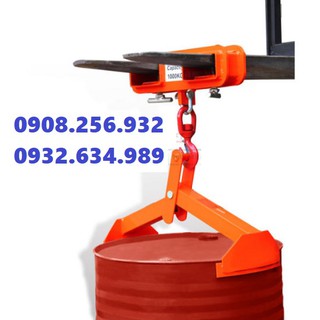 Bộ kẹp móc cẩu thùng phuy DL350 kẹp móc phi 350kg có 2 chấu móc mép thùng phy