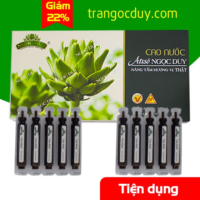 Cao Nước Atiso Ngọc Duy tiện dụng 1 hộp 10 ống Sale 22%