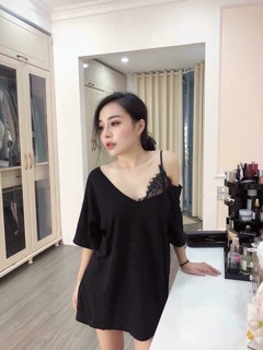 áo hở vai hong sen