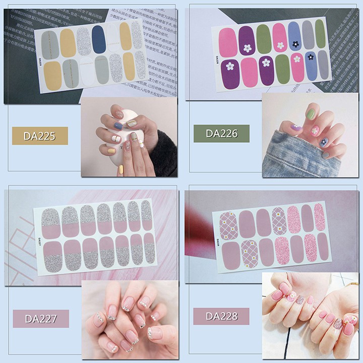 Nail Wraps Set Dán móng tay 14 miếng nhiều mẫu DA221-240