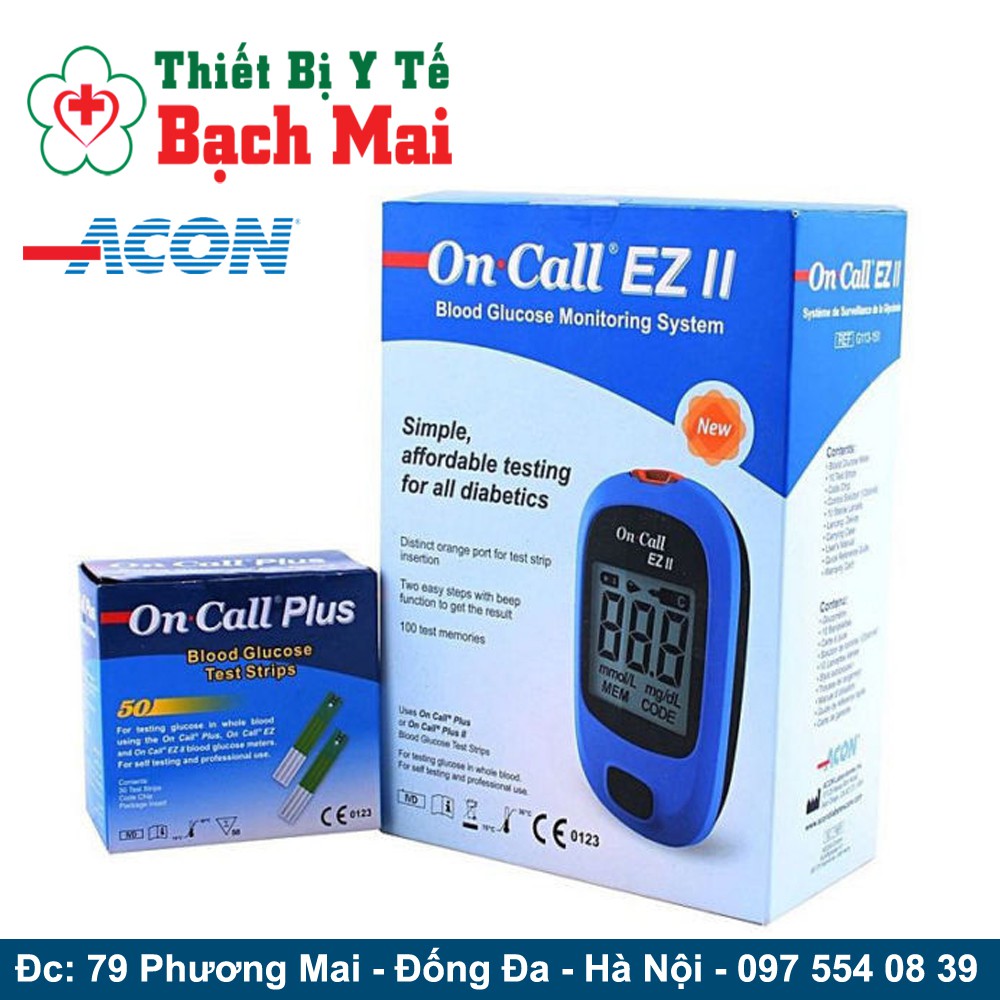 Máy Đo Tiểu Đường On Call EZ ll [Thương Hiệu Số 1] + TẶNG 25 QUE THỬ