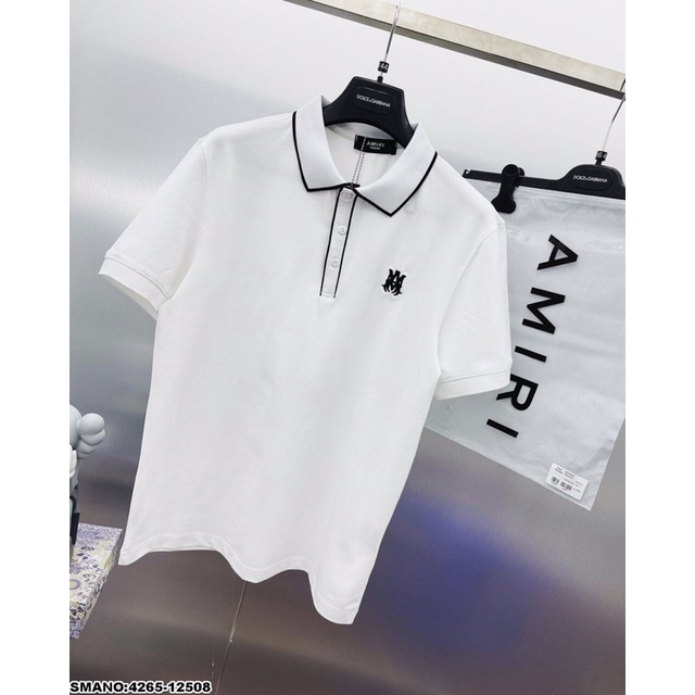 Áo polo amiri cho nam nữ - polo in chữ nổi bật