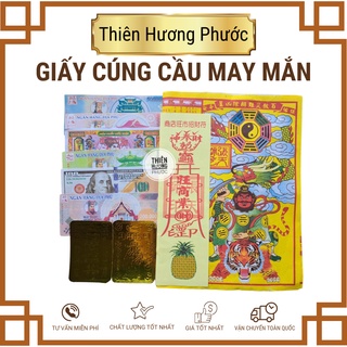 Giấy cúng cầu may mắn có linh phù