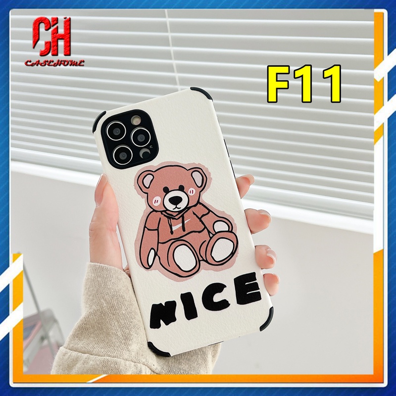 Ốp Điện Thoại Da Hình Gấu Cho VIVO Y53 Y51 2020 Y72 Y12 Y30 Y31 Y91C V19 Y91 Y20 Y12S Y17 Y93 Y50 Y20S Y51A Y30i Y12i Y15 Y95 Y11 Y20i Y90 Y91i