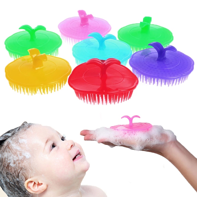 Bàn Chải Mát Xa Da Đầu Bằng Silicone Mềm Mại Sáng Tạo Tiện Dụng Cho Spa