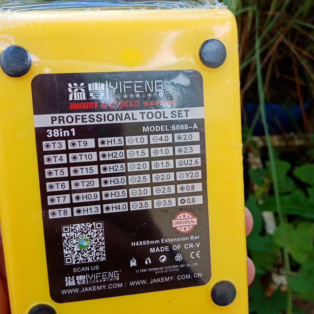 Bộ dụng cụ, Hộp Tua vít 38 món đa năng, sửa chữa máy tính, điện thoại Jackly 6088A