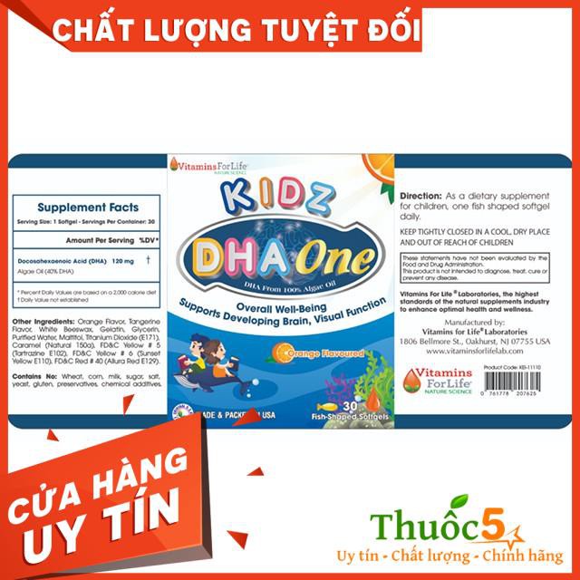 [GIÁ GỐC] Kidz DHA One Vitamin For Life - Bổ sung DHA cho trẻ Hộp 60 viên