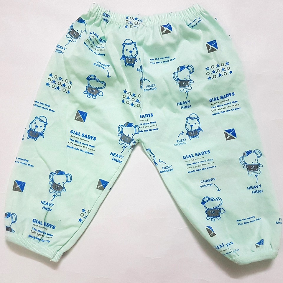 Quần Dài Sơ Sinh Hình Gấu 100% Cotton Ngộ Nghĩnh Cho Bé Dưới 6.5kg