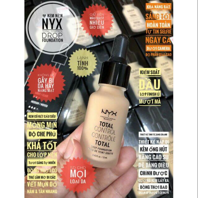 KEM NỀN NYX TOTAL CONTROL DROP FOUNDATION