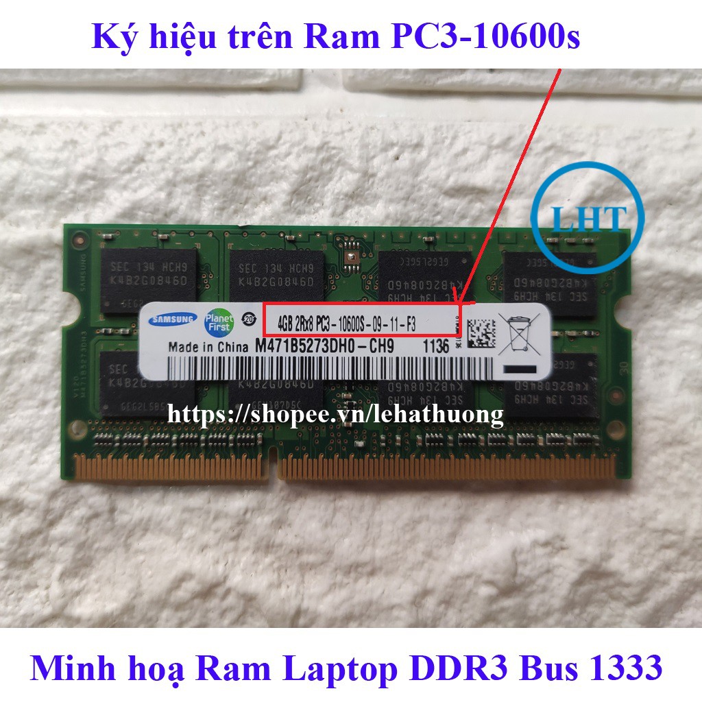 RAM Laptop 4G DDR3 Cũ Bóc Máy BUS 1333 1600 / Ram Laptop PC3-4G Cũ