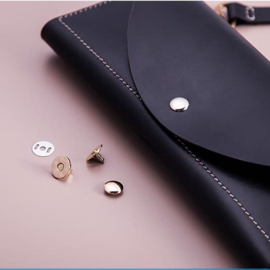 Nút Nam Châm Làm Túi Xách Handmade DIY Bằng Chất Liệu Da