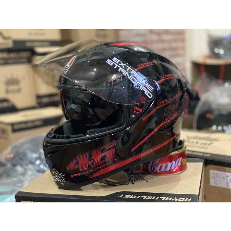 Mũ Full Face 2 Kính Royal M266 bản tem 46 Đỏ cực đẹp, MUA 1 mũ  TẶNG 1 quà , Bảo hành 12 tháng