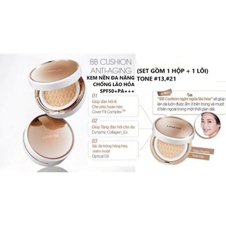 [SẴN] Phấn Nước Đa Năng Ngăn Ngừa Lão Hóa Kèm Lõi Thay Thế La-neige Bb Cushion Anti-Aging Spf50+ Pa+++