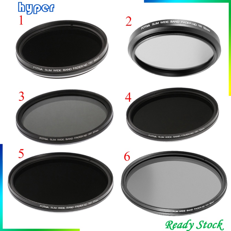 49-82mm ND2-ND400 Fader Variable Adjustable ND Neutral Density Filter 49mm