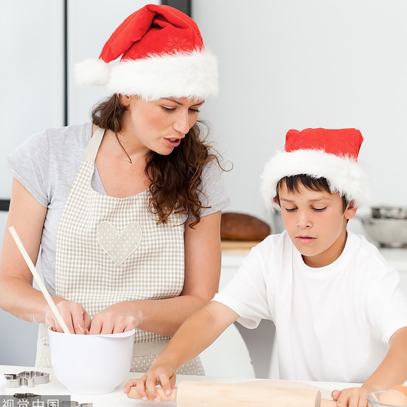 Mũ Ông Già Noel Bằng Vải Bông Dày Mềm Mại Thoải Mái Dùng Hóa Trang / Giáng Sinh / Tiệc Tùng
