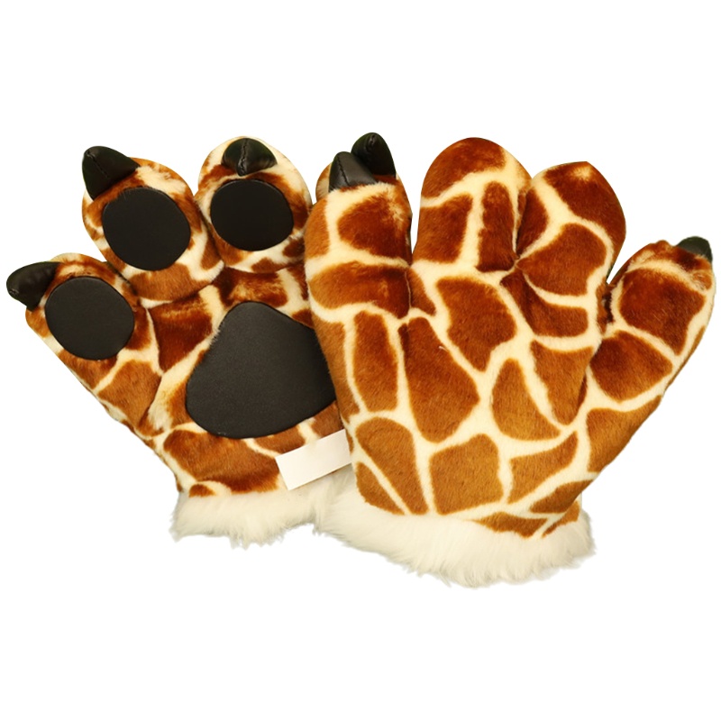 Đôi Găng Tay Bông Hình Móng Vuốt Hươu Cao Cổ 3D Cho Bé