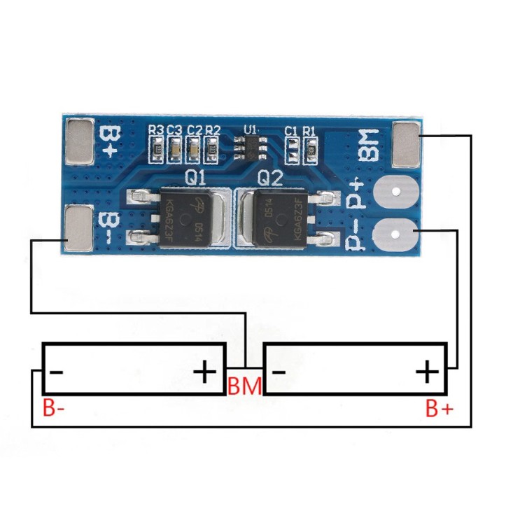 Mạch 2s 8a Bảo Vệ Pin Lithium 18650