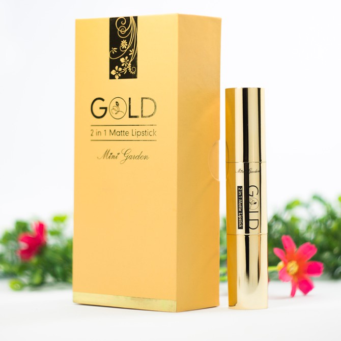 Son gold son môi Mini Garden gold 2 in 1 matte lipstick nhung lì PV997 4.5g
