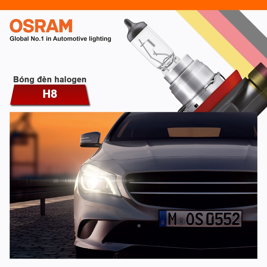 [Mã BMBAU50 giảm 10% đơn 99k] Bóng Đèn Halogen OSRAM Original H8 12V 35W