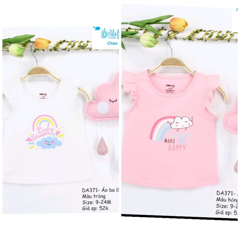 Dokma Áo ba lỗ bèo tay cho bé gái