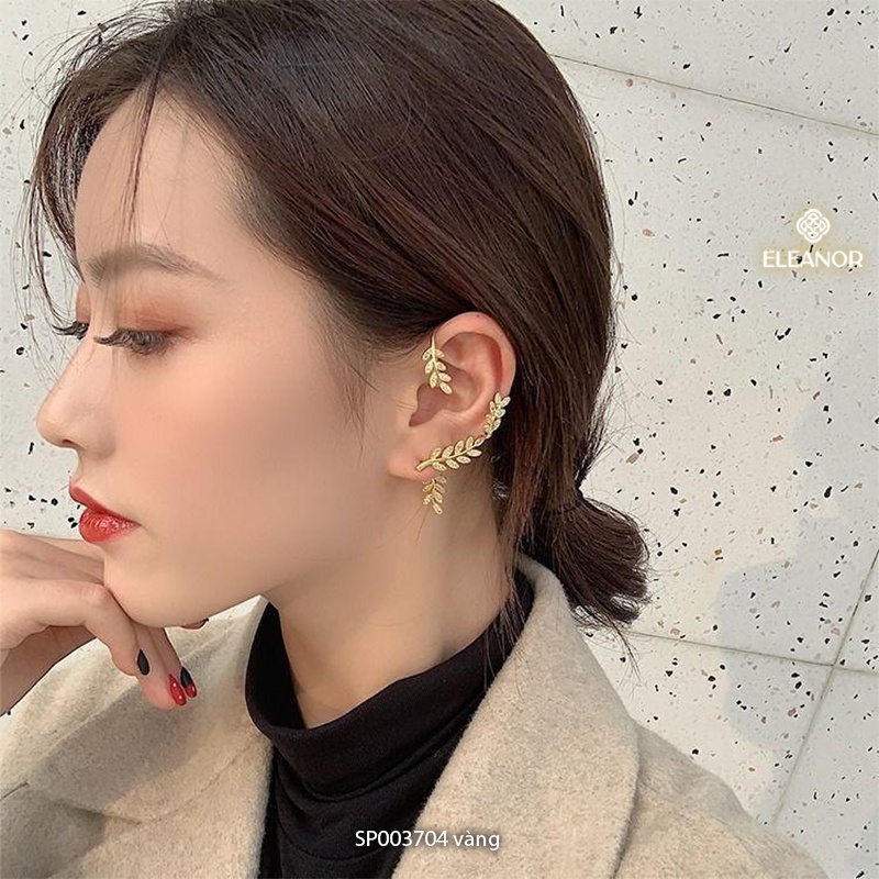 Bông tai nữ gắn vành Eleanor Accessories hình vòng nguyệt quế phụ kiện trang sức sang chảnh 3704 (một chiếc)